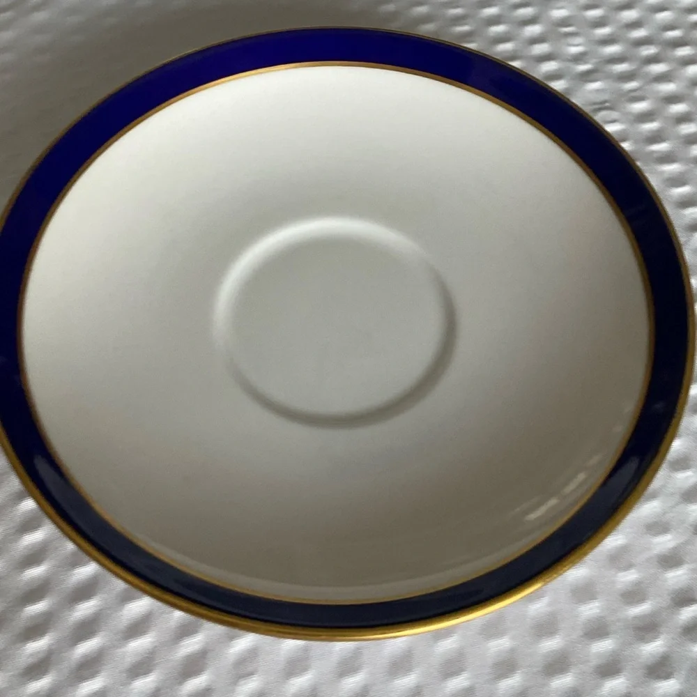 Spode Consul Cobalt Fine Bone China Saucer Set of 3 Y7332